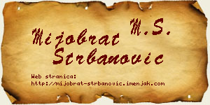 Mijobrat Štrbanović vizit kartica